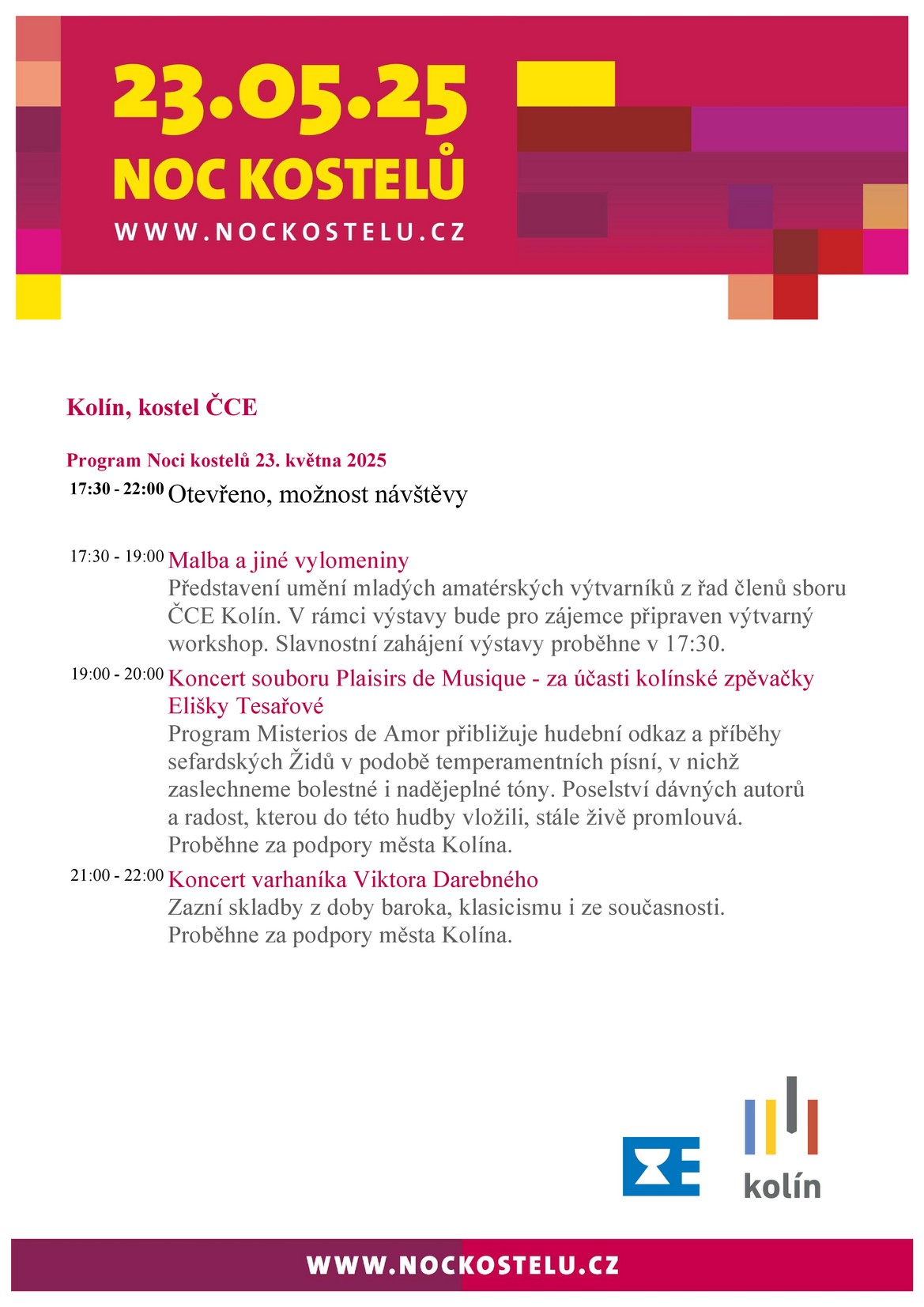 Noc kostelů - kostel ČCE Kolín